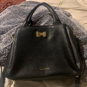 Tahari Black shoulder strap purse